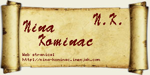 Nina Kominac vizit kartica